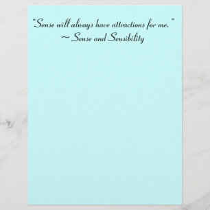 Sense Me Attirera Toujours Jane Austen Citation