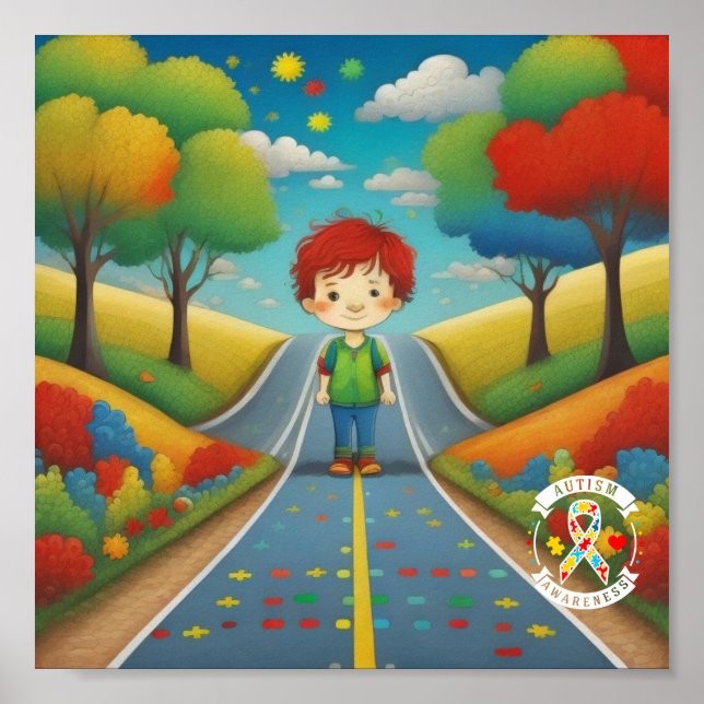 Sensibilisation à l'autisme - Affiche (Devant)