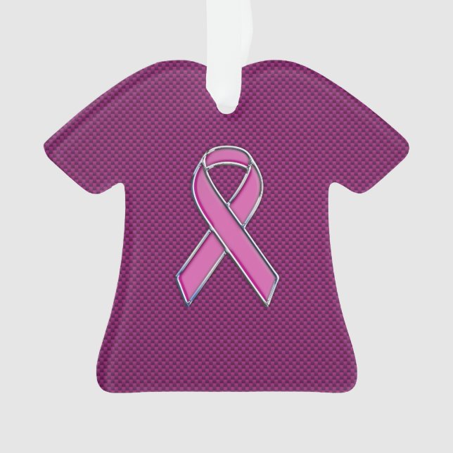 Sensibilisation au ruban de style rose chaud Fibre (devant)
