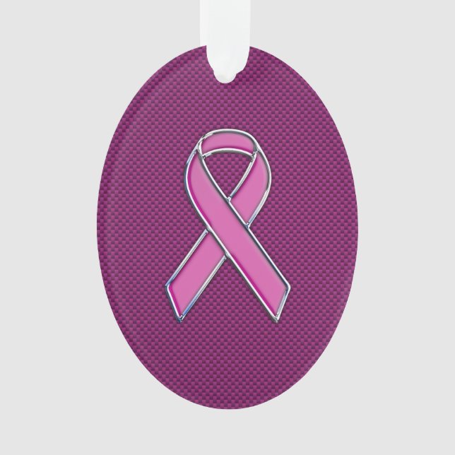 Sensibilisation au ruban de style rose chaud Fibre (devant)