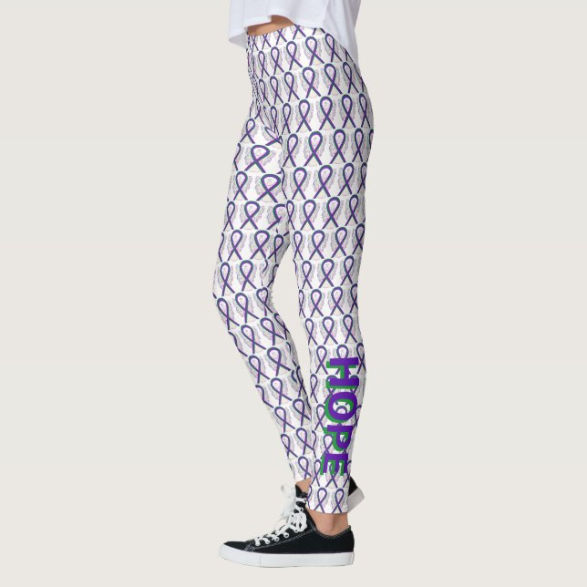 Sensibilisation au vert et au violet Ruban Legging (Gauche)