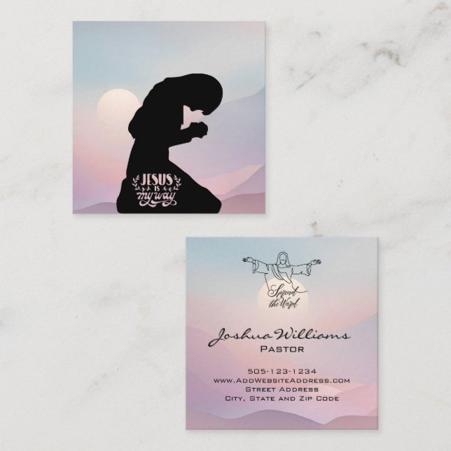 Sensibilisation des Cartes de visite de l'église (Devant / Derrière)