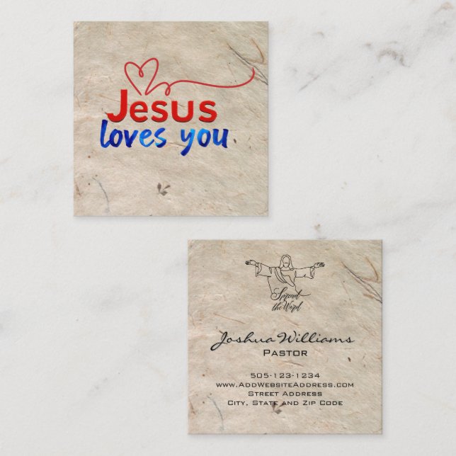 Sensibilisation des Cartes de visite de l'église (Devant / Derrière)