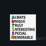 Sensibilisation sur l'autisme Acrostique mignon po<br><div class="desc">Une belle carte de poème acrostique pour l'autisme. Toujours Unique Vraiment Intéressant Spécial Mémorable. De grands attributs positifs d'être autiste pour vous montrer sont fiers d'être sur le spectre.</div>