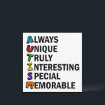 Sensibilisation sur l'autisme Acrostique mignon po<br><div class="desc">Une belle carte de poème acrostique pour l'autisme. Toujours Unique Vraiment Intéressant Spécial Mémorable. De grands attributs positifs d'être autiste pour vous montrer sont fiers d'être sur le spectre.</div>