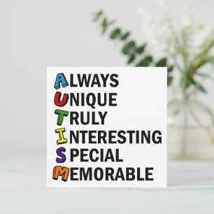 Sensibilisation sur l'autisme Acrostique mignon po