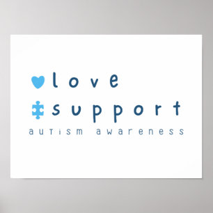 sensibilisation sur l'autisme amour support Poster