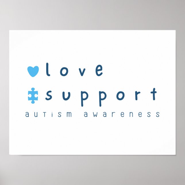 sensibilisation sur l'autisme amour support Poster (Devant)