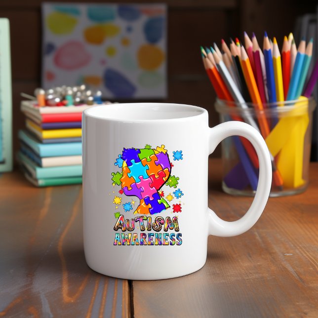 Sensibilisation sur l'autisme Boy Puzzle Mug (Créateur téléchargé)