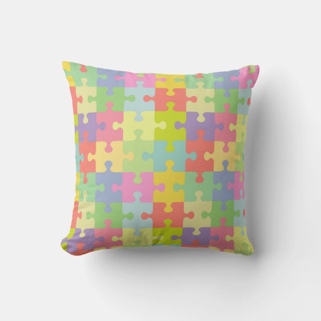 Sensibilisation sur l'autisme Coussin Multicolor P (Recto)
