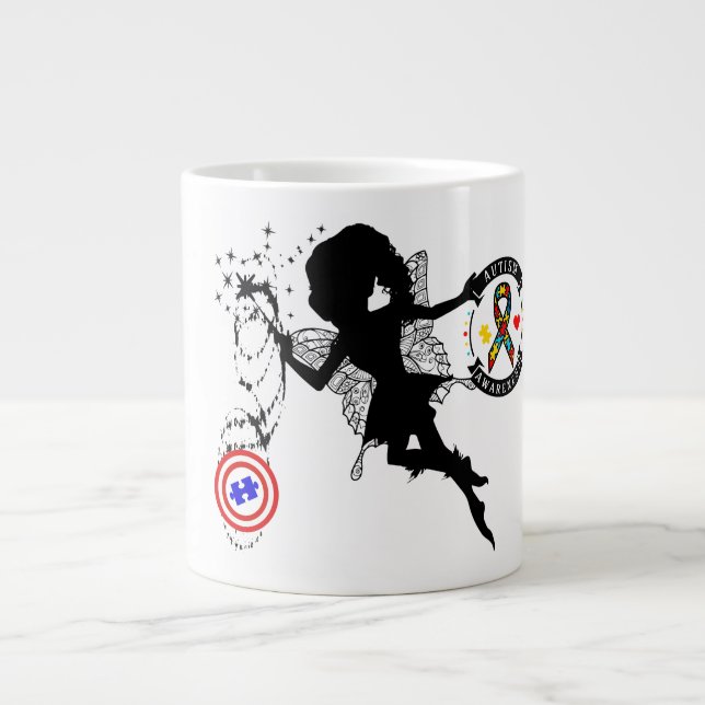 Sensibilisation sur l'autisme Jumbo Mug (Devant)
