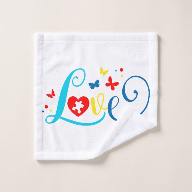 Sensibilisation sur l'autisme linge (Gant de toilette)