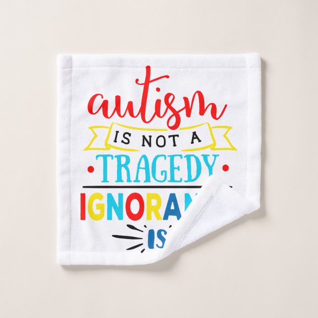 Sensibilisation sur l'autisme linge (Gant de toilette)