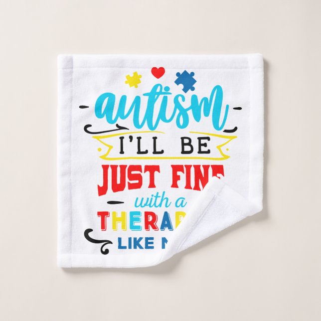 Sensibilisation sur l'autisme linge (Gant de toilette)