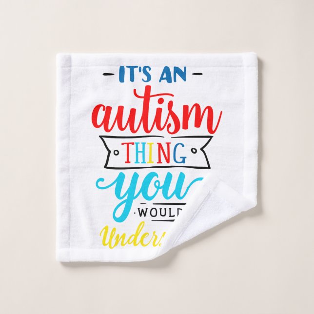 Sensibilisation sur l'autisme linge (Gant de toilette)