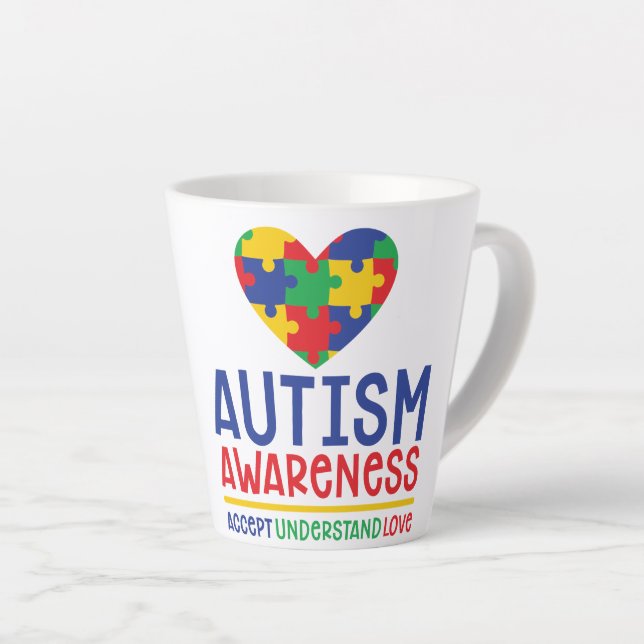 Sensibilisation sur l'autisme - Petite Mug en latt (Angle droit)