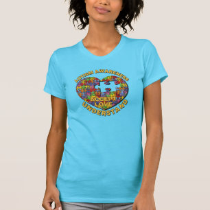 Sensibilisation sur l'autisme Puzzle Coeur T-shirt