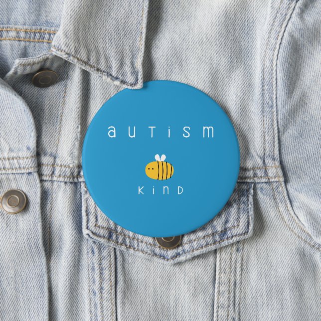 sensibilisation sur l'autisme. sois gentil. Badge (En situation)