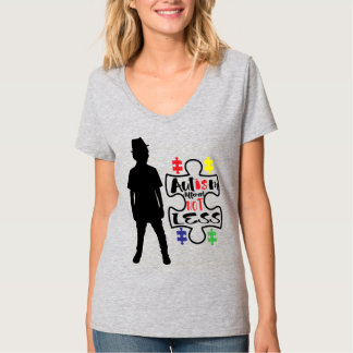 Sensibilisation sur l'autisme - T-shirt à col V de