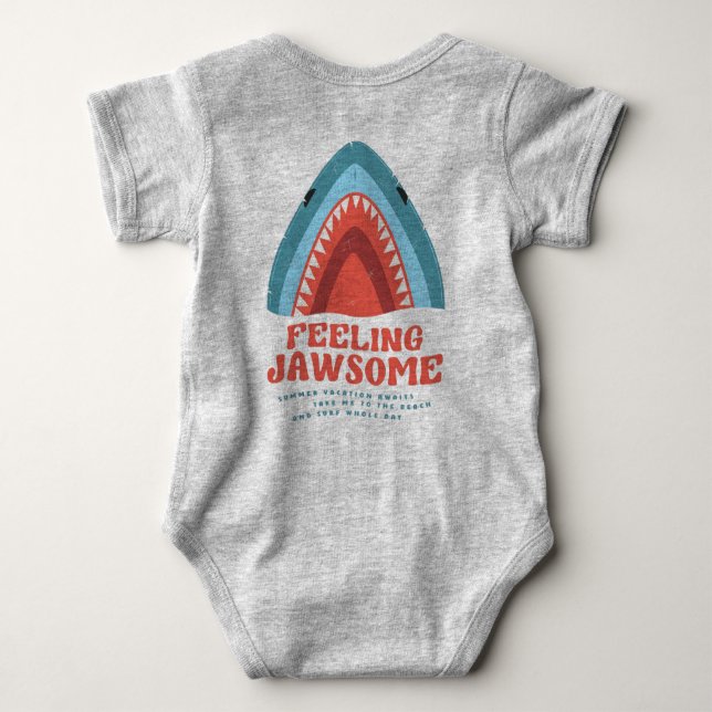 Sentez Jawsome Requin amusant Puns d'été Baby Body (Dos)