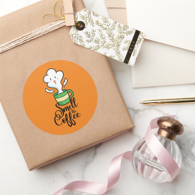 Sentez Le Sticker Et Le Étiquette Du Café (Cadeaux)