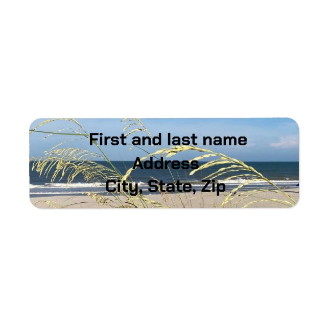 Sentez les étiquettes d'adresse de retour de plage (Devant)