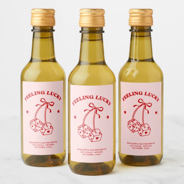 Sentez Lucky Bachelorette Mini Étiquette de vin Fa (Bouteilles)