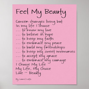 Sentez ma beauté Cancer Poème Poème Texte Poster