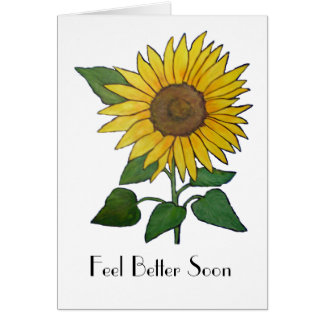 Sentez-vous mieux bientôt Sunflower Card