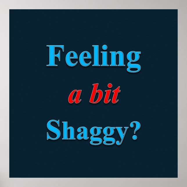 Sentez-vous un peu Shaggy Poster Matte (Devant)