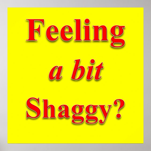 Sentez-vous un peu Shaggy Poster Matte (Devant)