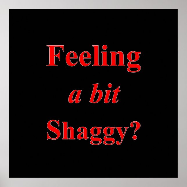 Sentez-vous un peu Shaggy Poster Matte (Devant)