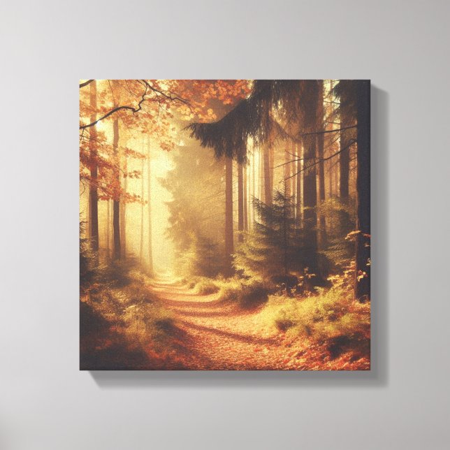 Sentier de la forêt dorée – Toile d'art de la natu (Recto)