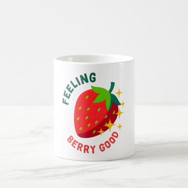 Sentiment Berry Bonne fraise Éparkle Keepsaké Mug (Centre)