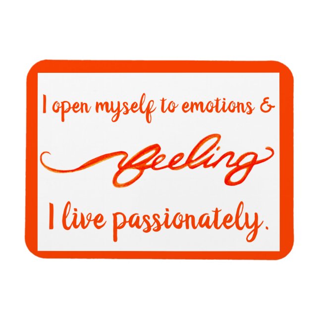 "Sentiment" Orange Sacral Chakra Mots Magnets (Horizontal)