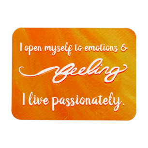 "Sentiment" Orange Sacral Chakra Mots Magnets
