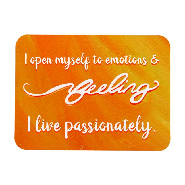 "Sentiment" Orange Sacral Chakra Mots Magnets (Horizontal)