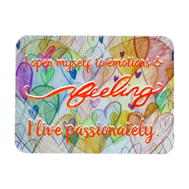 "Sentiment" Orange Sacral Chakra Mots Magnets (Horizontal)