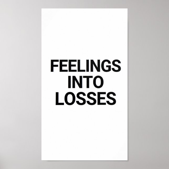 Sentiments En Pertes Gras Crypto Mème Affiche Somb (Devant)