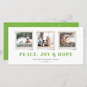 Sentiments gais Snapshot Green Holiday Card