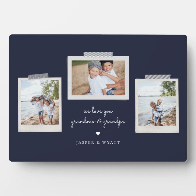 Sentiments joyeux Snapshot Photo Plaque (Devant)