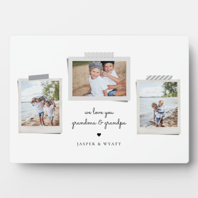 Sentiments joyeux Snapshot Photo Plaque (Devant)
