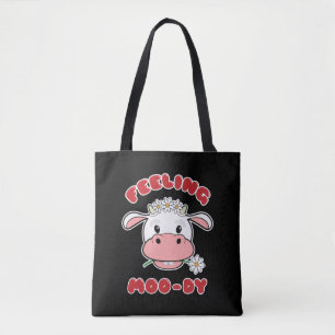 Sentir Moo-dy   Sac fourre-tout de devis de vaches