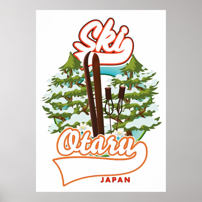 Séoul Corée du Sud Ski logo Affiche (Devant)