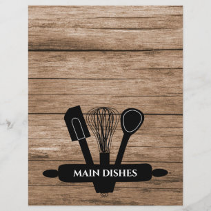 Séparateur de livre de recettes de famille en bois