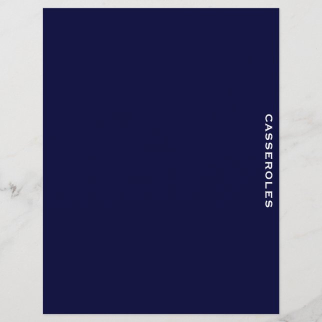 Séparateur de recettes | Bleu marine et blanc | Ca (Devant)