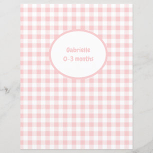 Séparateur Gingham Rose - Insert pour Album Photo 