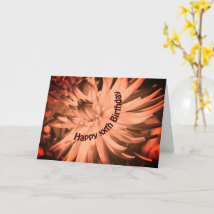 Sepia Dahlia Flower Carte d'anniversaire personnal