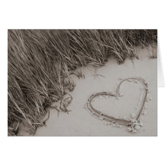 Sépia de coeur de plage