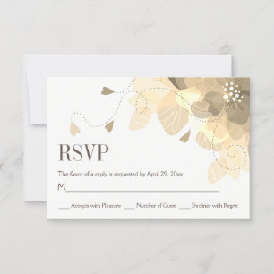 Sepia délicate fleurs automne mariage floral RSVP